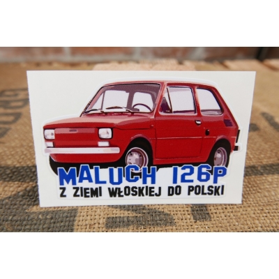 Maluch Polski Fiat 126P Naklejka